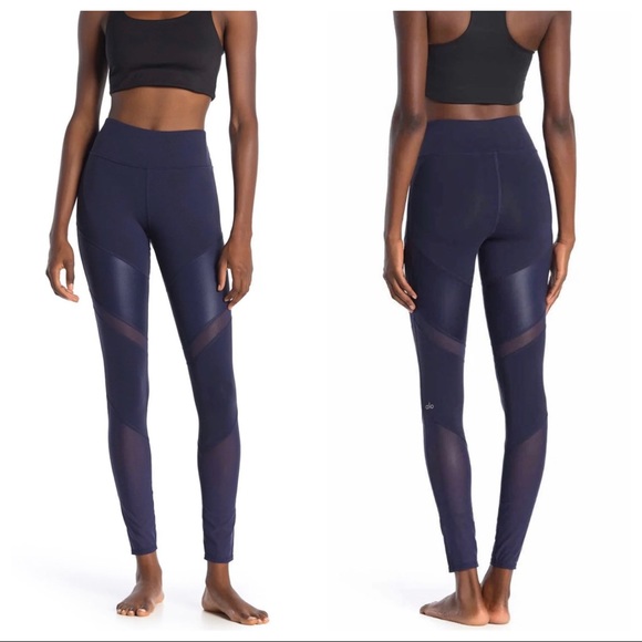 ALO Navy Blue Sheila Vinyasa Leggings Sz XS & M - Picture 5 of 8